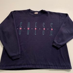 Vintage 1989 Guess by George Marciano crop sweatshirt.